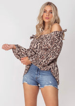 Load image into Gallery viewer, Summer Leopard Shoreline Blouse
