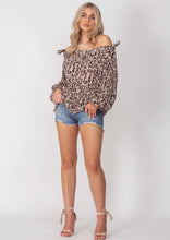 Load image into Gallery viewer, Summer Leopard Shoreline Blouse
