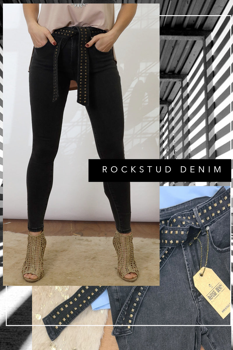 Rock Stud Stretch Jeans